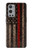 W3804 Fire Fighter Metal Red Line Flag Graphic Hülle Schutzhülle Taschen und Leder Flip für OnePlus 9 Pro