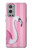 W3805 Flamingo Pink Pastel Hülle Schutzhülle Taschen und Leder Flip für OnePlus 9 Pro