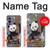 W3793 Cute Baby Panda Snow Painting Hülle Schutzhülle Taschen und Leder Flip für OnePlus 9