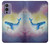 W3802 Dream Whale Pastel Fantasy Hülle Schutzhülle Taschen und Leder Flip für OnePlus 9