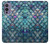W3809 Mermaid Fish Scale Hülle Schutzhülle Taschen und Leder Flip für OnePlus 9