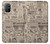 W3819 Retro Vintage Paper Hülle Schutzhülle Taschen und Leder Flip für OnePlus 8T