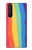 W3799 Cute Vertical Watercolor Rainbow Hülle Schutzhülle Taschen und Leder Flip für Sony Xperia 1 III