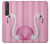 W3805 Flamingo Pink Pastel Hülle Schutzhülle Taschen und Leder Flip für Sony Xperia 1 III