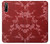 W3817 Red Floral Cherry blossom Pattern Hülle Schutzhülle Taschen und Leder Flip für Sony Xperia L4