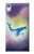 W3802 Dream Whale Pastel Fantasy Hülle Schutzhülle Taschen und Leder Flip für Sony Xperia XA1