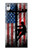 W3803 Electrician Lineman American Flag Hülle Schutzhülle Taschen und Leder Flip für Sony Xperia XA1