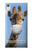 W3806 Giraffe New Normal Hülle Schutzhülle Taschen und Leder Flip für Sony Xperia XA1