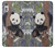 W3793 Cute Baby Panda Snow Painting Hülle Schutzhülle Taschen und Leder Flip für Sony Xperia XZ