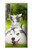 W3795 Grumpy Kitten Cat Playful Siberian Husky Dog Paint Hülle Schutzhülle Taschen und Leder Flip für Sony Xperia XZ