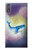 W3802 Dream Whale Pastel Fantasy Hülle Schutzhülle Taschen und Leder Flip für Sony Xperia XZ