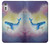 W3802 Dream Whale Pastel Fantasy Hülle Schutzhülle Taschen und Leder Flip für Sony Xperia XZ