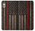 W3804 Fire Fighter Metal Red Line Flag Graphic Hülle Schutzhülle Taschen und Leder Flip für Sony Xperia XZ