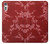 W3817 Red Floral Cherry blossom Pattern Hülle Schutzhülle Taschen und Leder Flip für Sony Xperia XZ