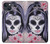 W3821 Sugar Skull Steam Punk Girl Gothic Hülle Schutzhülle Taschen und Leder Flip für iPhone 13