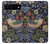 W3791 William Morris Strawberry Thief Fabric Hülle Schutzhülle Taschen und Leder Flip für Google Pixel 6