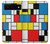 W3814 Piet Mondrian Line Art Composition Hülle Schutzhülle Taschen und Leder Flip für Google Pixel 6