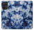 W3439 Fabric Indigo Tie Dye Hülle Schutzhülle Taschen und Leder Flip für Samsung Galaxy A52s 5G