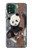 W3793 Cute Baby Panda Snow Painting Hülle Schutzhülle Taschen und Leder Flip für Motorola Moto G Stylus 5G