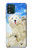 W3794 Arctic Polar Bear in Love with Seal Paint Hülle Schutzhülle Taschen und Leder Flip für Motorola Moto G Stylus 5G