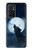 W3693 Grim White Wolf Full Moon Hülle Schutzhülle Taschen und Leder Flip für OnePlus 9RT 5G