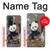 W3793 Cute Baby Panda Snow Painting Hülle Schutzhülle Taschen und Leder Flip für OnePlus 9RT 5G