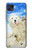 W3794 Arctic Polar Bear in Love with Seal Paint Hülle Schutzhülle Taschen und Leder Flip für Motorola Moto G50 5G [for G50 5G only. NOT for G50]