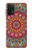 W3694 Hippie Art Pattern Hülle Schutzhülle Taschen und Leder Flip für Samsung Galaxy M32 5G