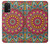 W3694 Hippie Art Pattern Hülle Schutzhülle Taschen und Leder Flip für Samsung Galaxy M32 5G