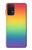W3698 LGBT Gradient Pride Flag Hülle Schutzhülle Taschen und Leder Flip für Samsung Galaxy M32 5G