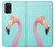 W3708 Pink Flamingo Hülle Schutzhülle Taschen und Leder Flip für Samsung Galaxy M32 5G