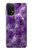 W3713 Purple Quartz Amethyst Graphic Printed Hülle Schutzhülle Taschen und Leder Flip für Samsung Galaxy M32 5G
