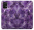 W3713 Purple Quartz Amethyst Graphic Printed Hülle Schutzhülle Taschen und Leder Flip für Samsung Galaxy M32 5G