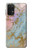 W3717 Rose Gold Blue Pastel Marble Graphic Printed Hülle Schutzhülle Taschen und Leder Flip für Samsung Galaxy M32 5G