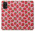 W3719 Strawberry Pattern Hülle Schutzhülle Taschen und Leder Flip für Samsung Galaxy M32 5G