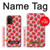 W3719 Strawberry Pattern Hülle Schutzhülle Taschen und Leder Flip für Samsung Galaxy M32 5G