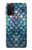 W3809 Mermaid Fish Scale Hülle Schutzhülle Taschen und Leder Flip für Samsung Galaxy M32 5G