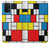 W3814 Piet Mondrian Line Art Composition Hülle Schutzhülle Taschen und Leder Flip für Samsung Galaxy M32 5G