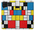 W3814 Piet Mondrian Line Art Composition Hülle Schutzhülle Taschen und Leder Flip für Samsung Galaxy M22