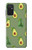 W3285 Avocado Fruit Pattern Hülle Schutzhülle Taschen und Leder Flip für Samsung Galaxy M52 5G