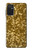 W3388 Gold Glitter Graphic Print Hülle Schutzhülle Taschen und Leder Flip für Samsung Galaxy M52 5G