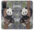 W3793 Cute Baby Panda Snow Painting Hülle Schutzhülle Taschen und Leder Flip für Samsung Galaxy M52 5G