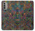 W3815 Psychedelic Art Hülle Schutzhülle Taschen und Leder Flip für Motorola Moto G51 5G