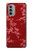 W3817 Red Floral Cherry blossom Pattern Hülle Schutzhülle Taschen und Leder Flip für Motorola Moto G51 5G