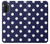 W3533 Blue Polka Dot Hülle Schutzhülle Taschen und Leder Flip für Motorola Moto G71 5G