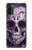 W3582 Purple Sugar Skull Hülle Schutzhülle Taschen und Leder Flip für Motorola Moto G71 5G