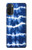 W3671 Blue Tie Dye Hülle Schutzhülle Taschen und Leder Flip für Motorola Moto G71 5G
