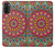 W3694 Hippie Art Pattern Hülle Schutzhülle Taschen und Leder Flip für Motorola Moto G71 5G