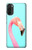 W3708 Pink Flamingo Hülle Schutzhülle Taschen und Leder Flip für Motorola Moto G71 5G
