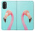W3708 Pink Flamingo Hülle Schutzhülle Taschen und Leder Flip für Motorola Moto G71 5G